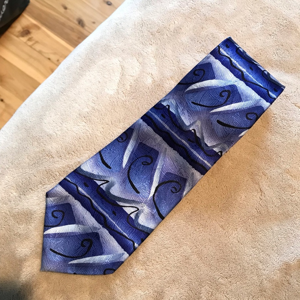 1996 Jerry Garcia 100% Silk Necktie Lizard Board Collection Abstract Tie 58”